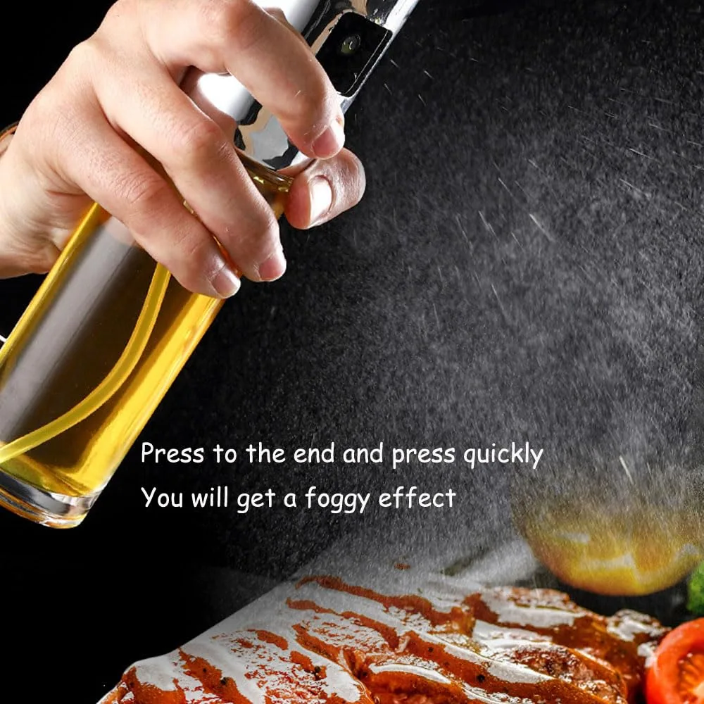 Oil Sprayer Stainless Steel Transparent Glass Spray Bottle BBQ oil sprayer - image 5