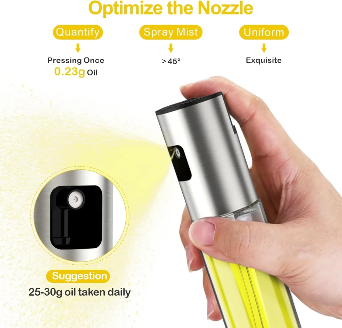 Oil Sprayer Stainless Steel Transparent Glass Spray Bottle BBQ oil sprayer - image 7