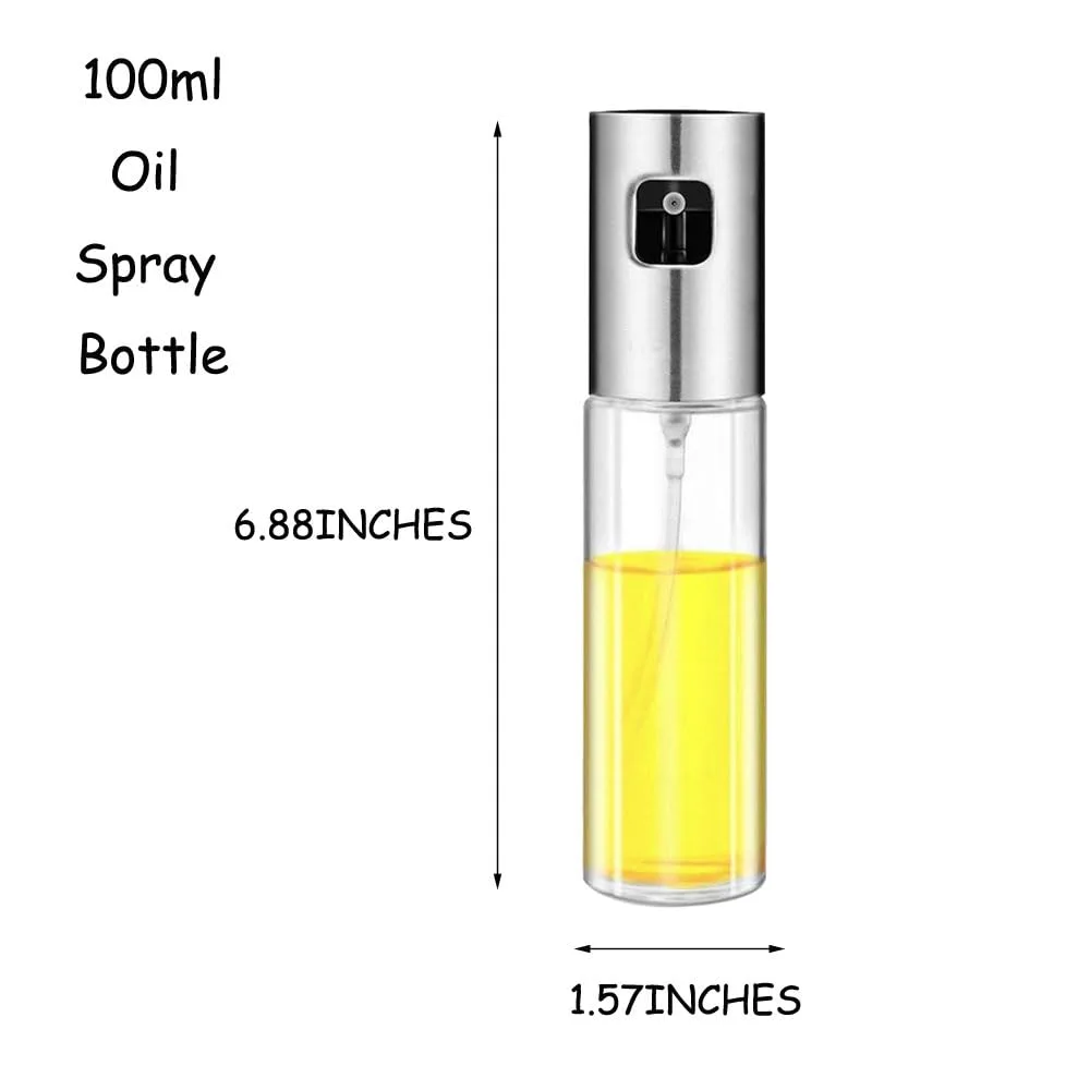 Oil Sprayer Stainless Steel Transparent Glass Spray Bottle BBQ oil sprayer - image 3